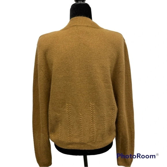 OBR Vintage Lambswool Angora Rabbit hair Crop Cardigan Sweater Made in Hong Kong - Picture 12 of 13